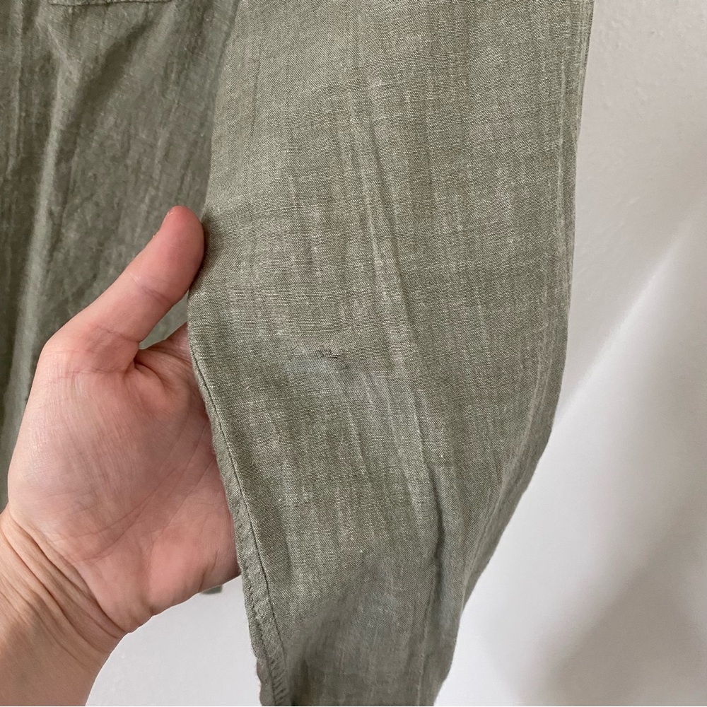 Nili Lotan Cotton Olive Green Button Up Shirt Size Small - Picture 4 of 7